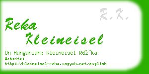 reka kleineisel business card